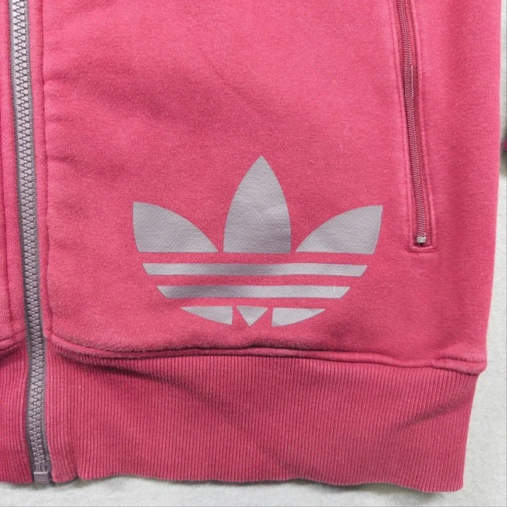 Adidas Big Spellout Trefoil Track Jacket Mens M Maroon Silver Full Zip Z25719